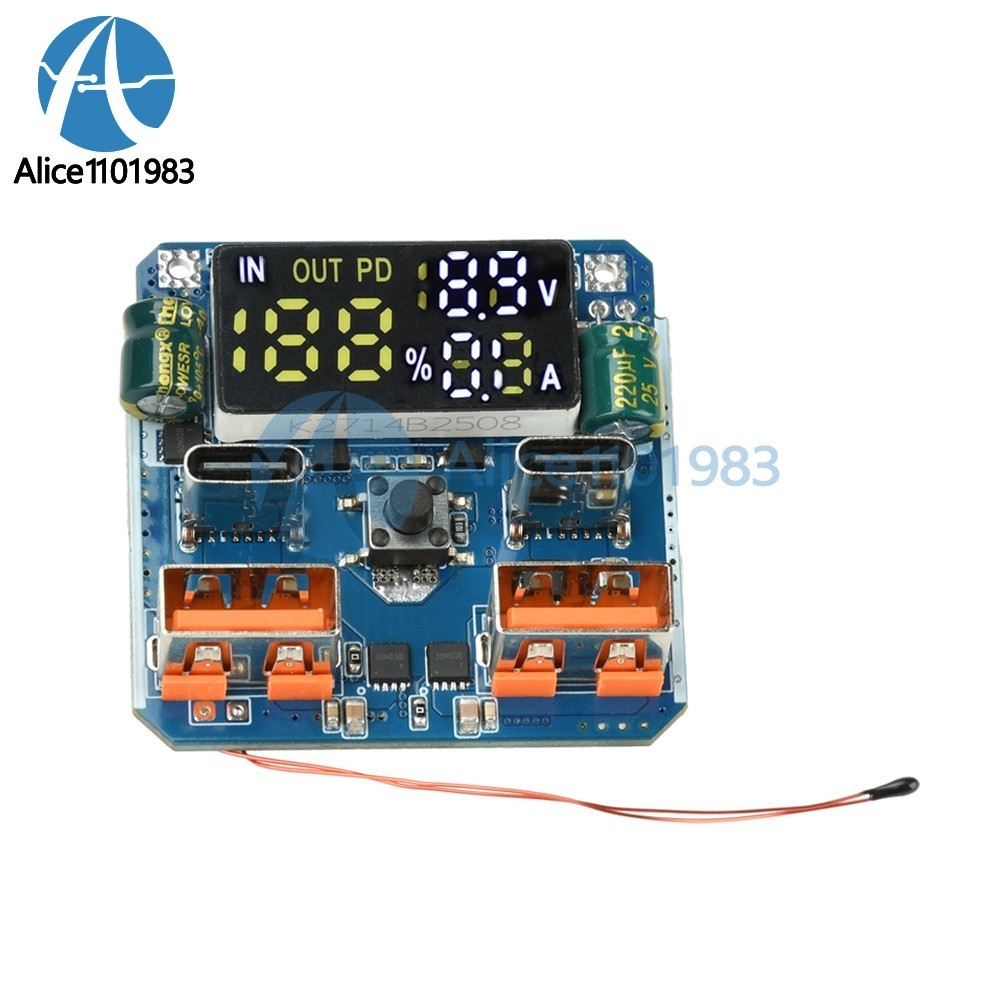 4S PD 100W Bidirectional Fast Charging Module Buck-Boost 20V 5A with Display