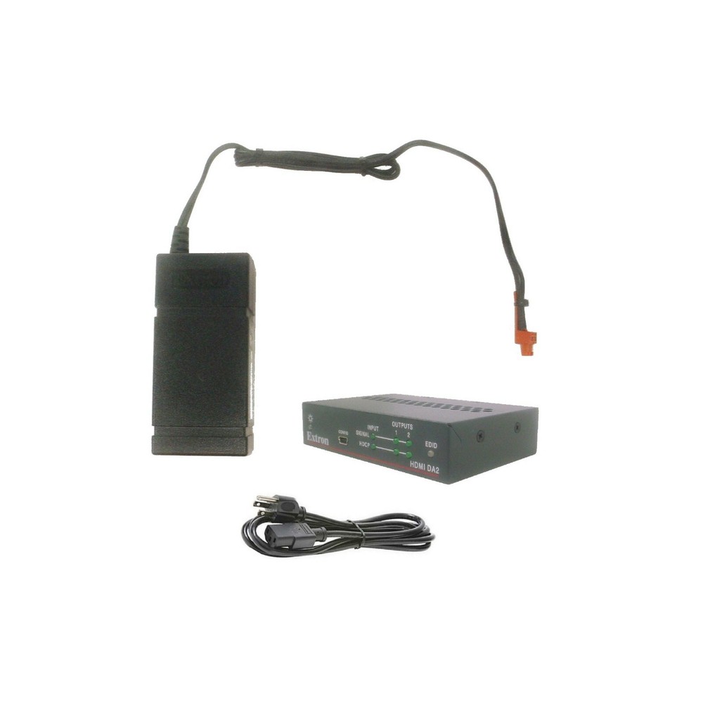 Extron HDMI DA2 1:2 165MHz Two Output Distribution Amplifier w/ AC Adapter