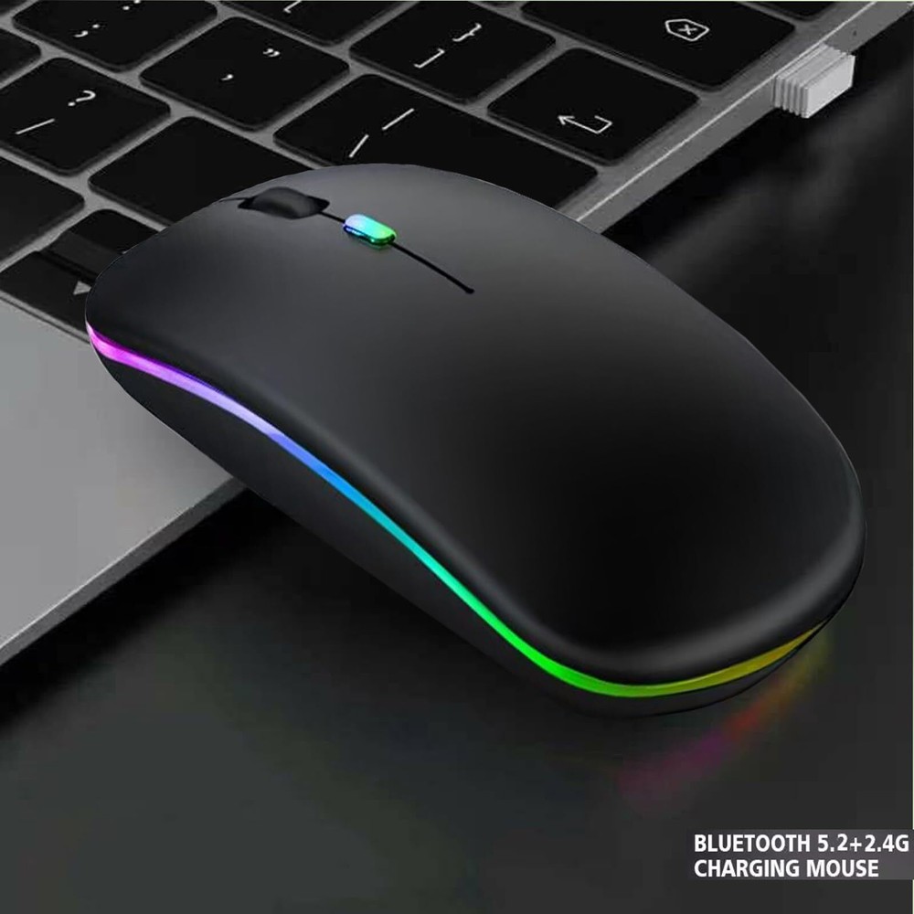 Wireless Slim Silent Mouse Rechargeable Mouse with USB Receiver for PC Computer