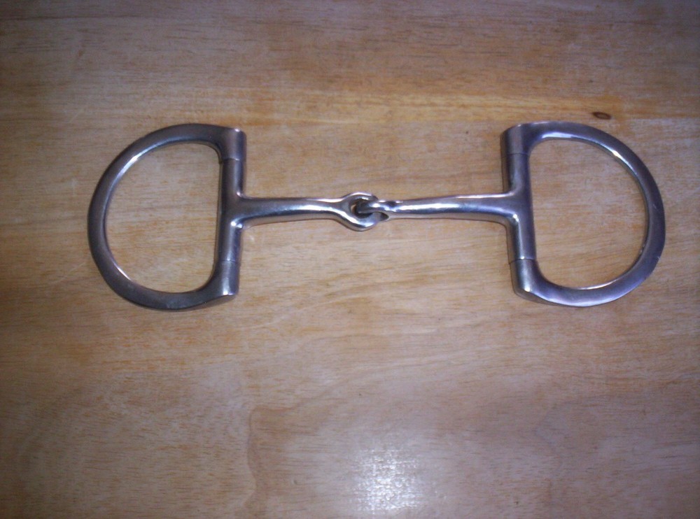 Used Stainless Eggbutt Snaffle Bit  4 1/2"  Mouth