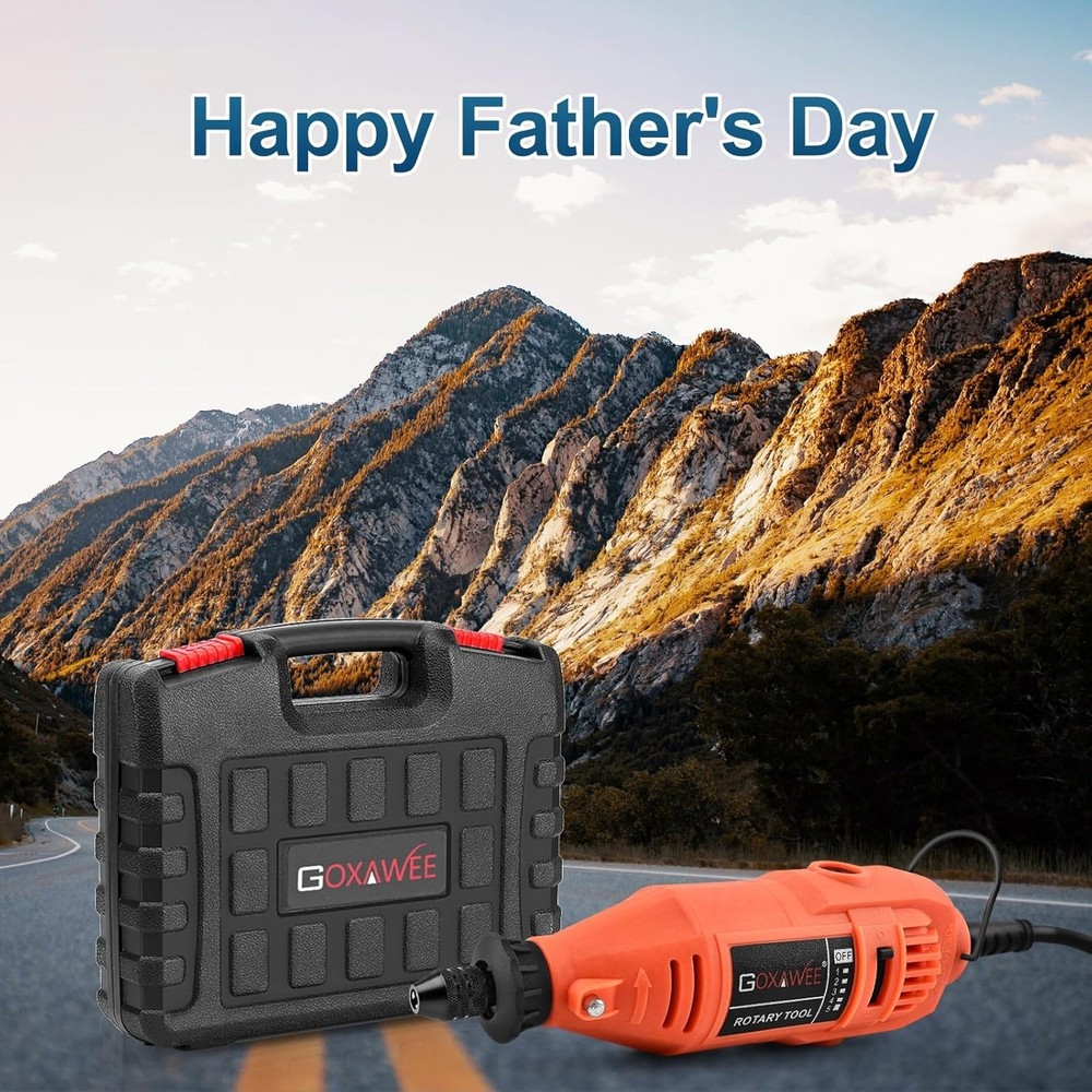 Rotary Tool Kit with Keyless Drill Chuck and Flex Shaft, Variable Speed Elect...