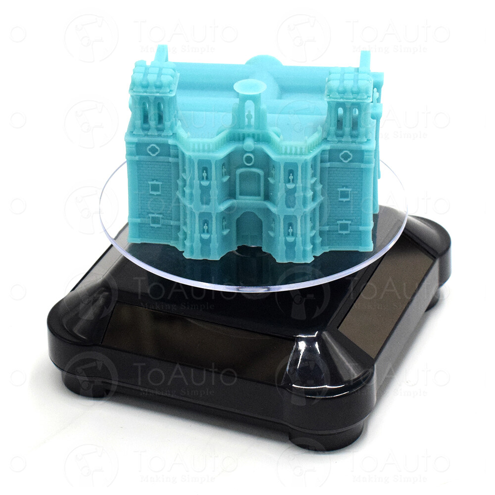 Rotary Stand Solar Powered Turntable Display, UV Light Carving Rotating Shelf,US