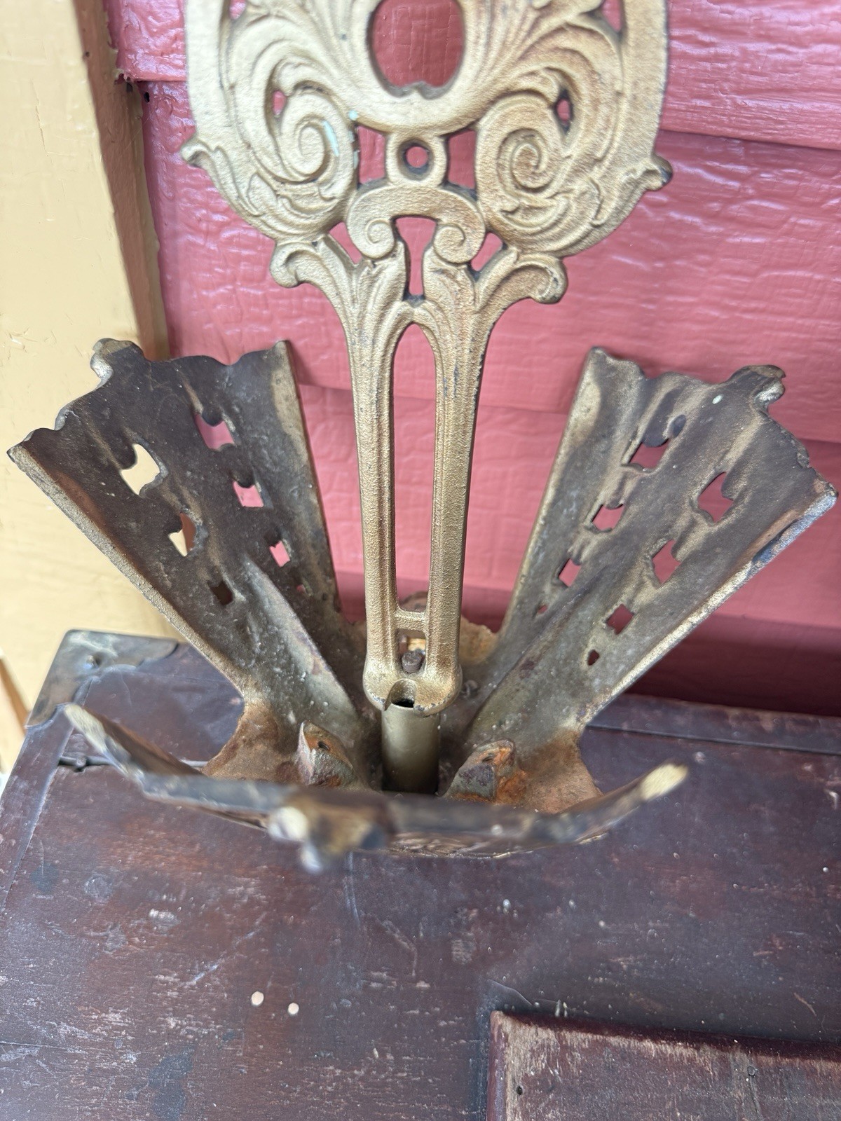 Antique MOE BRIDGES 3 Slip Shade Ceiling Light Parts Etruscan Series Art Deco