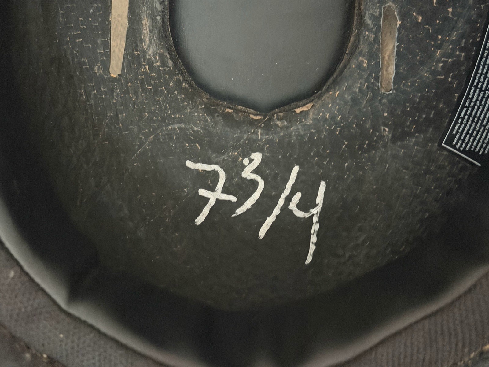 San Francisco Giants MLB Rawlings S100 Player Used Game Left Helmet Mens 7 3/4