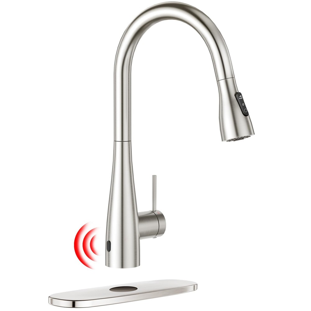 Infrared Sensor Kitchen Faucet,Touchless Kitchen Faucets with Pull Down Spray...