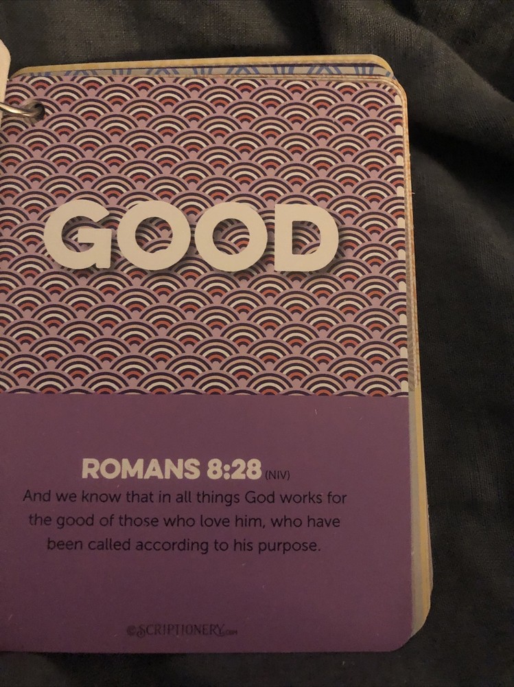 Scriptionery - Go forth Scripture Truths 20 Bible Verses Cards on a ring