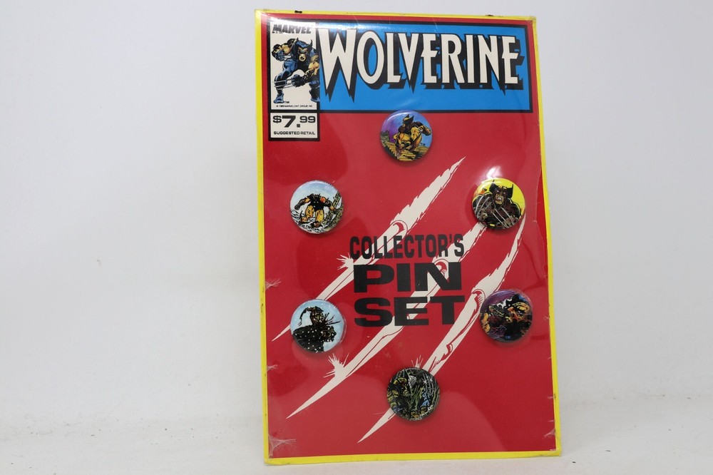 1989 MARVEL WOLVERINE COLLECTOR'S PIN SET SEALED