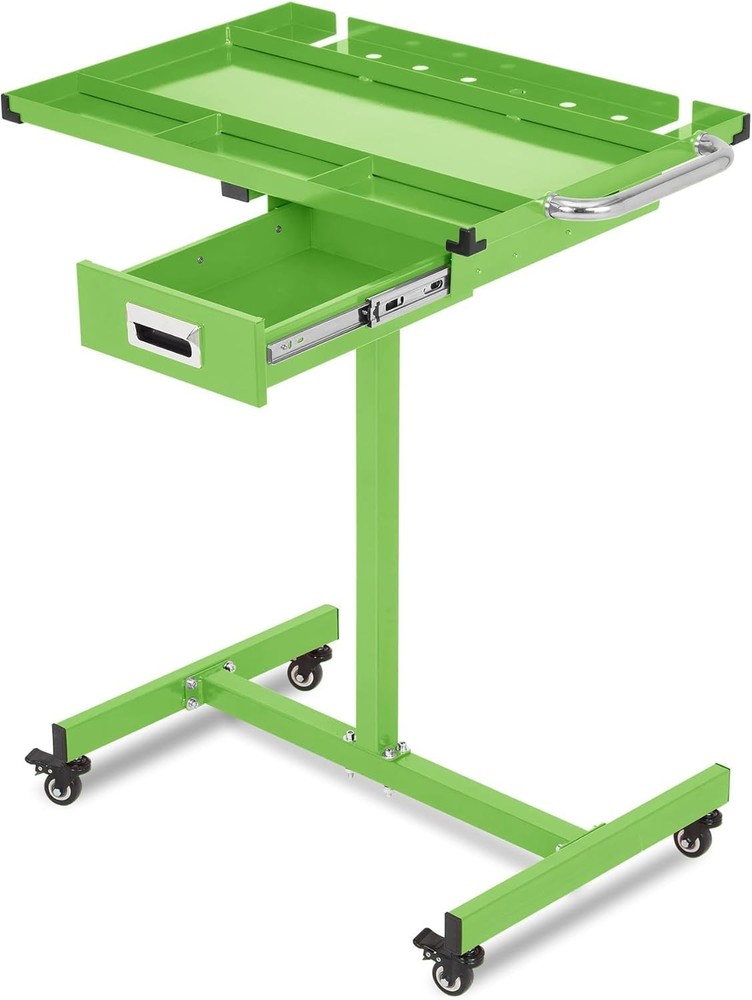 Mobile Workbench Height Adjustable (35" to 44.8") & Lockable Wheels, 300LBS