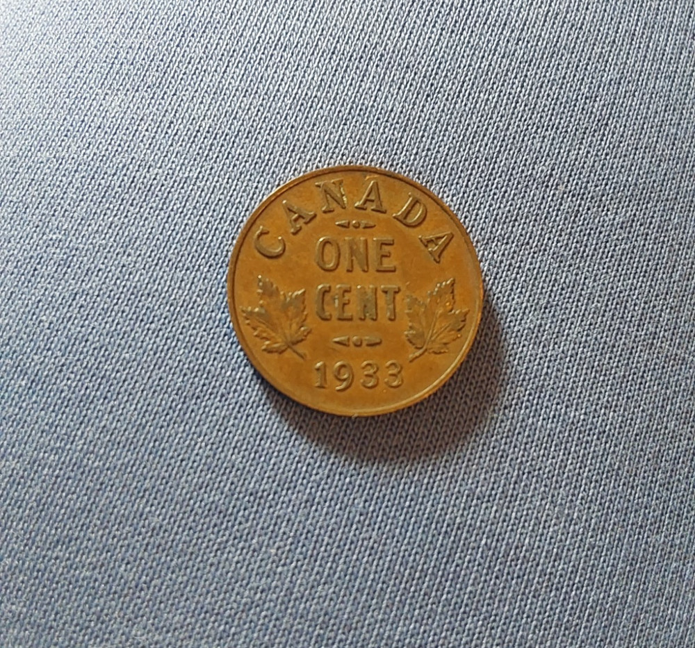 1933 Canada 1 cent coin