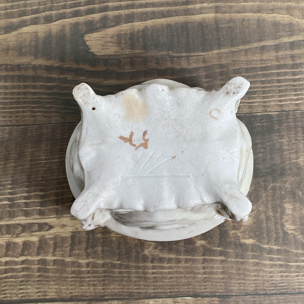 Antique Pair Open Master Salt Cellar, Salt Dip