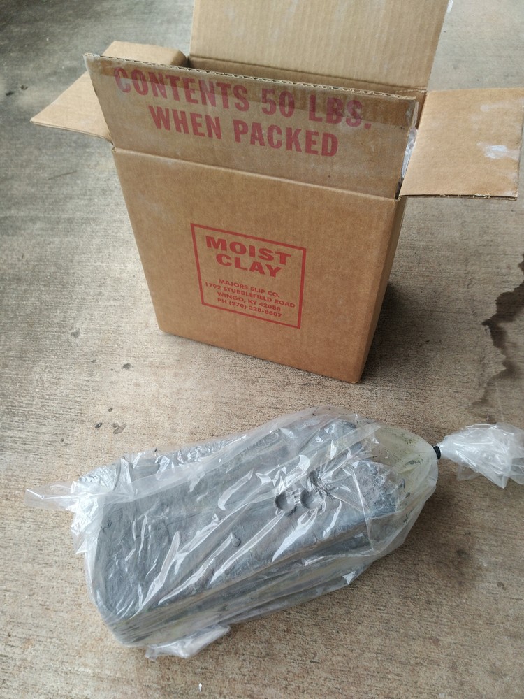 Moist earthenware sculpting or pottery clay- 100lbs
