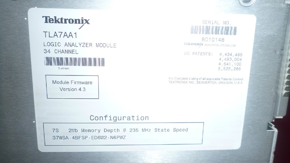 Tektronix TLA7AA1 Logic Analyzer Module OPT 7S "GUARANTEED"