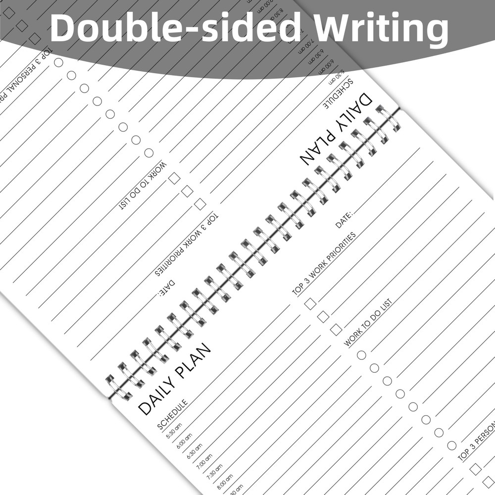 To Do List Notepad Half-Hour Hourly Schedules - Daily Planner Notepad Undated