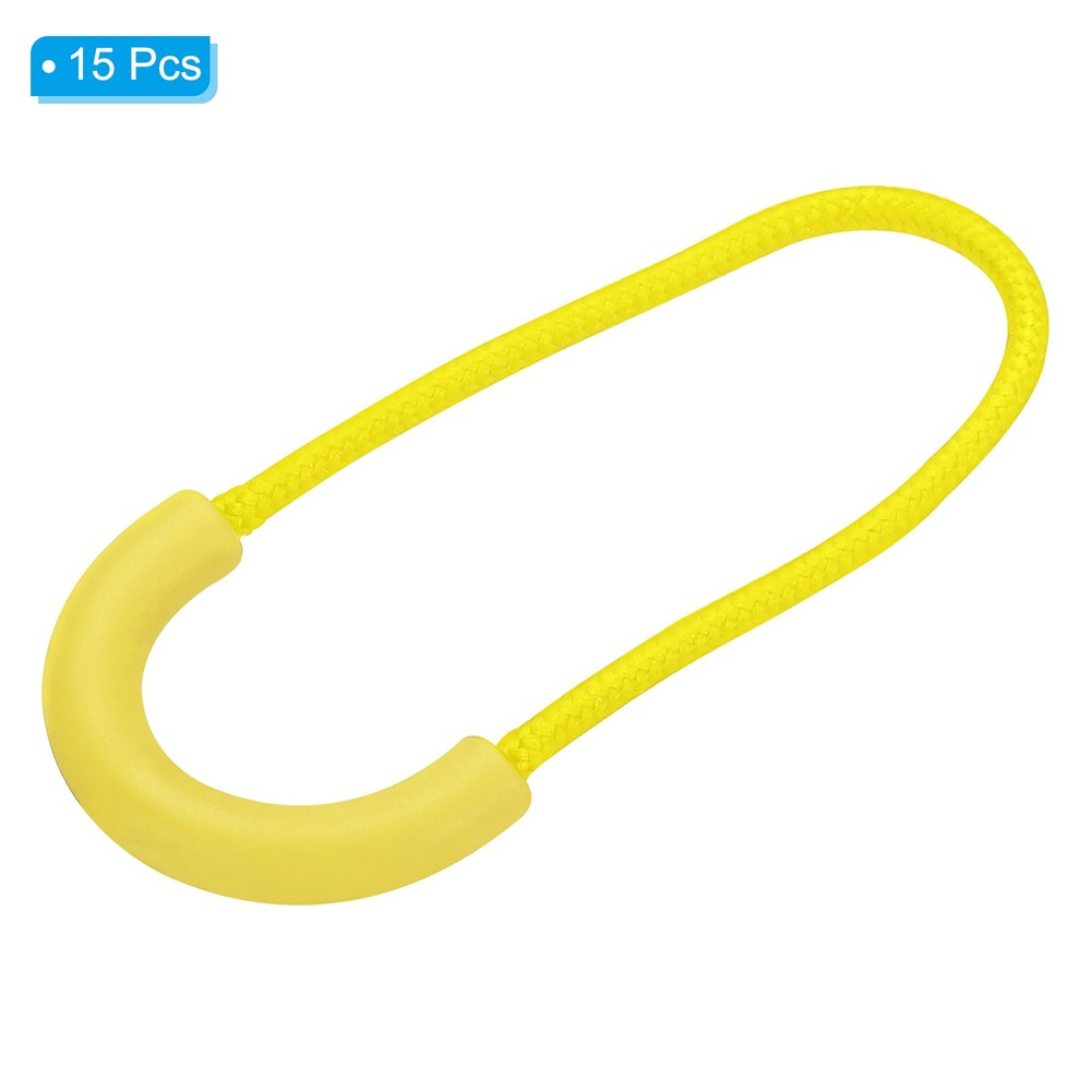 Zipper Pulls Replacement 15pcs Extension Cord Handle Plastic U-Shape Yellow