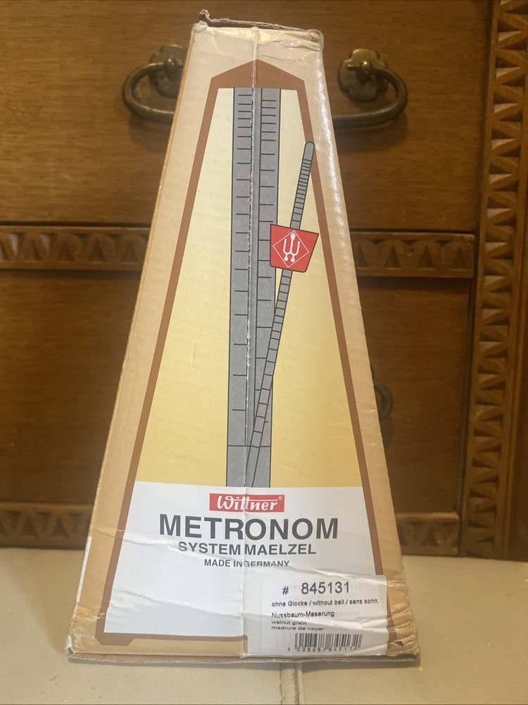 Wittner Metronome Walnut Grain Model #845131 - No Batteries Needed Tested Good