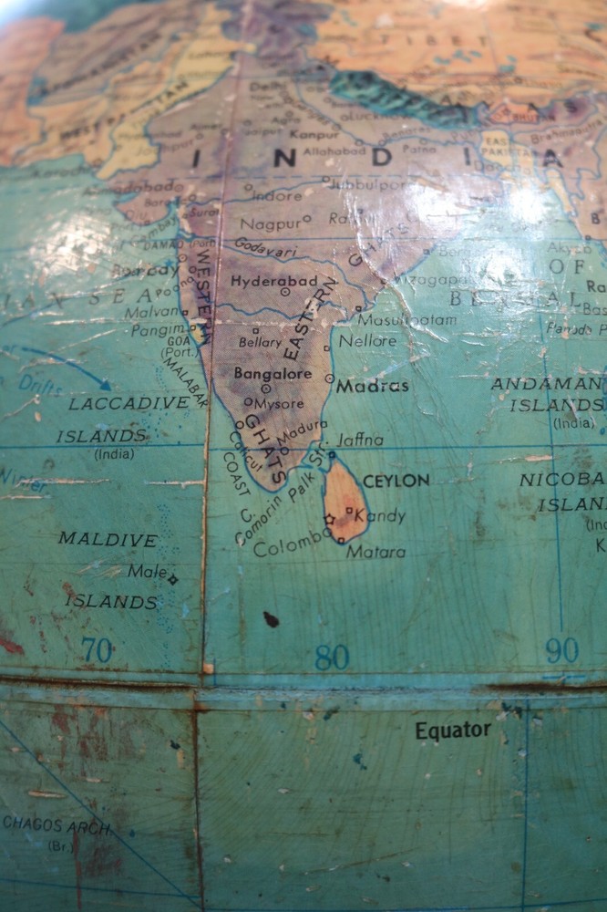 VINTAGE REPLOGLE THREE-D GLOBE 12-INCH