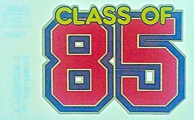 Original Vintage Class of 85 Mini Iron On Transfer