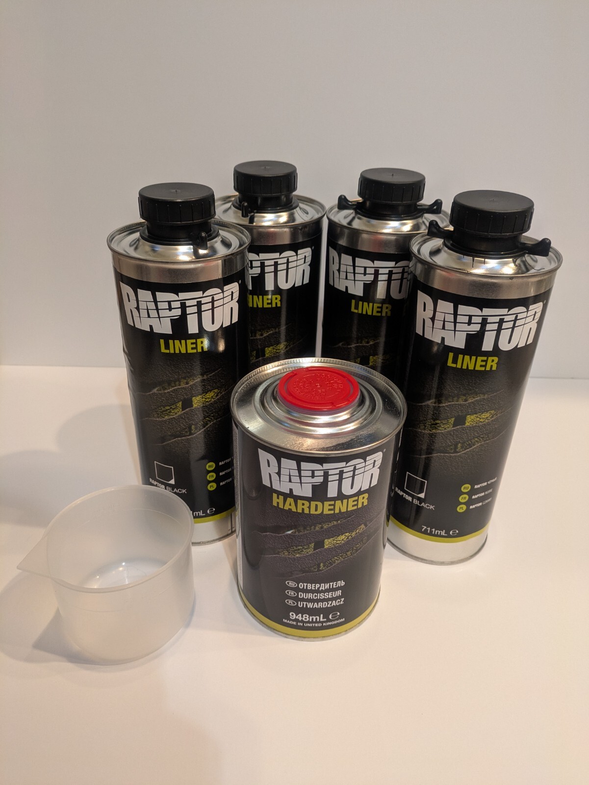 U-POL UP0820 Raptor Black Spray-On Truck Bed Liner Kit (1 Gallon)