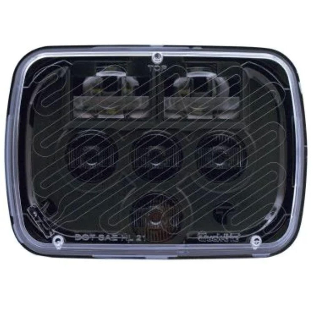 Truck-Lite 37455C LED Projector Headlights, 5x7, Rectangular, Clear, 6 Diode, H