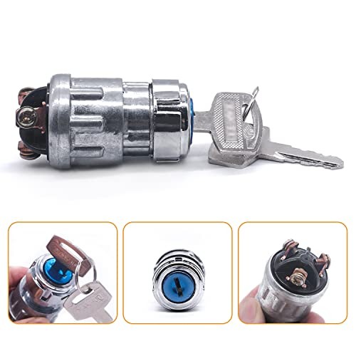 3 Wires Ignition Switch with Key 12V Universal Engine Starter Key Switch