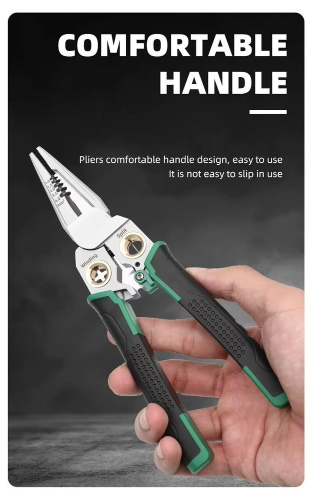 8 In 1 Wire Stripper With Voltage Tester, Multi-Function Electric Red