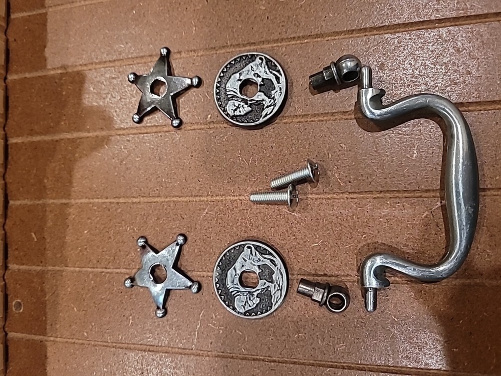 Belwith P393-SM Silver Medallion Drop Bail Pull For Drawers