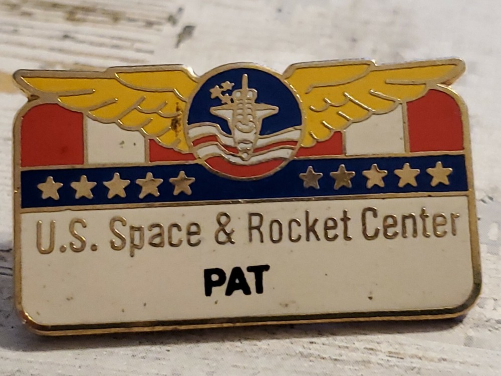 US Space and Rocket Center Space Shuttle Pin Space Camp personalized "Pat" em