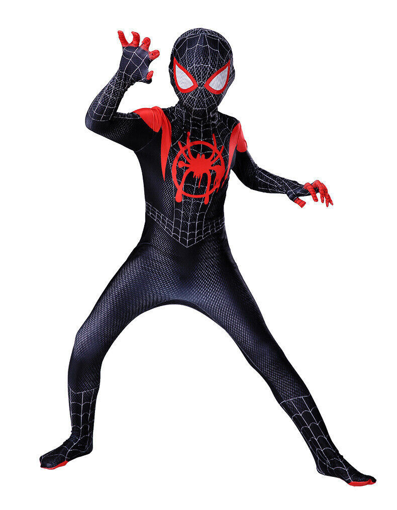 Into the SpiderVerse Miles Morales Spiderman Costume Cosplay Hoodie Shorts