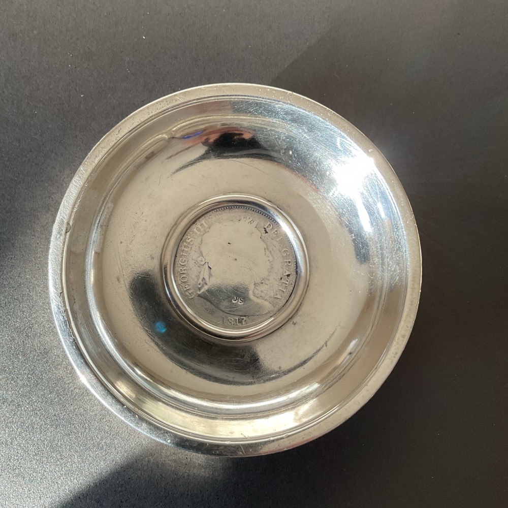 George III HALF CROWN SILVER DISH
