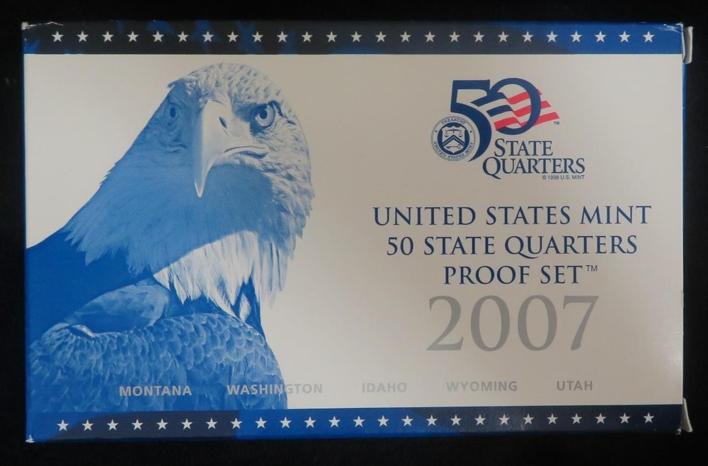 2007 Quarter Proof Set * 5 Quarters * Proof * With Box and COA *