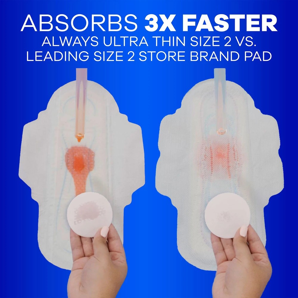 Always Ultra Thin Regular Pads with Wings, Size 1, 96 ct.