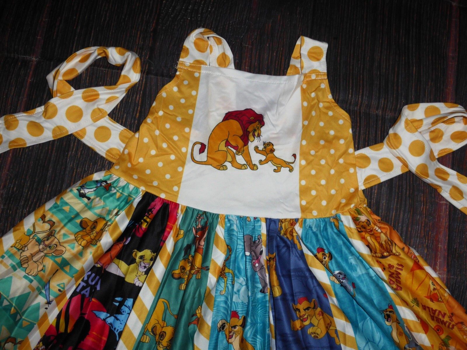 NEW Boutique Lion King Simba Mufasa Girls Panel Twirl Dress