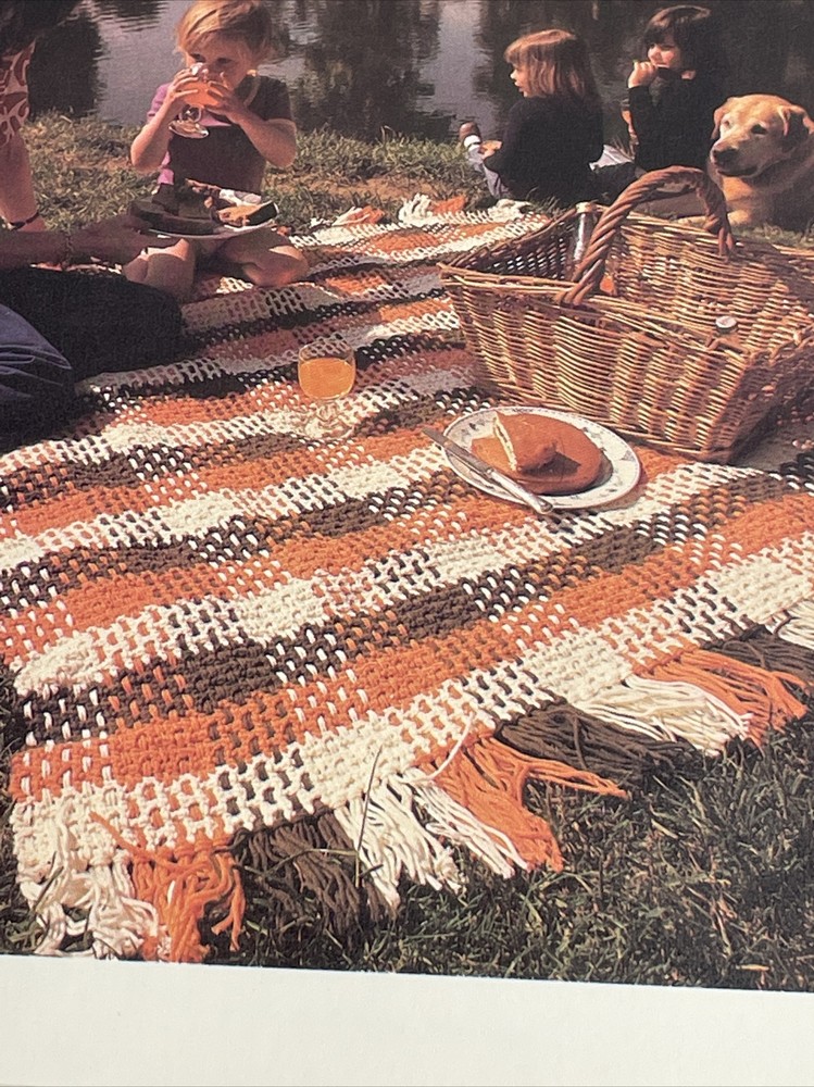 Marshall Cavendish Picnic Stripes Blanket Afghan Crochet Pattern