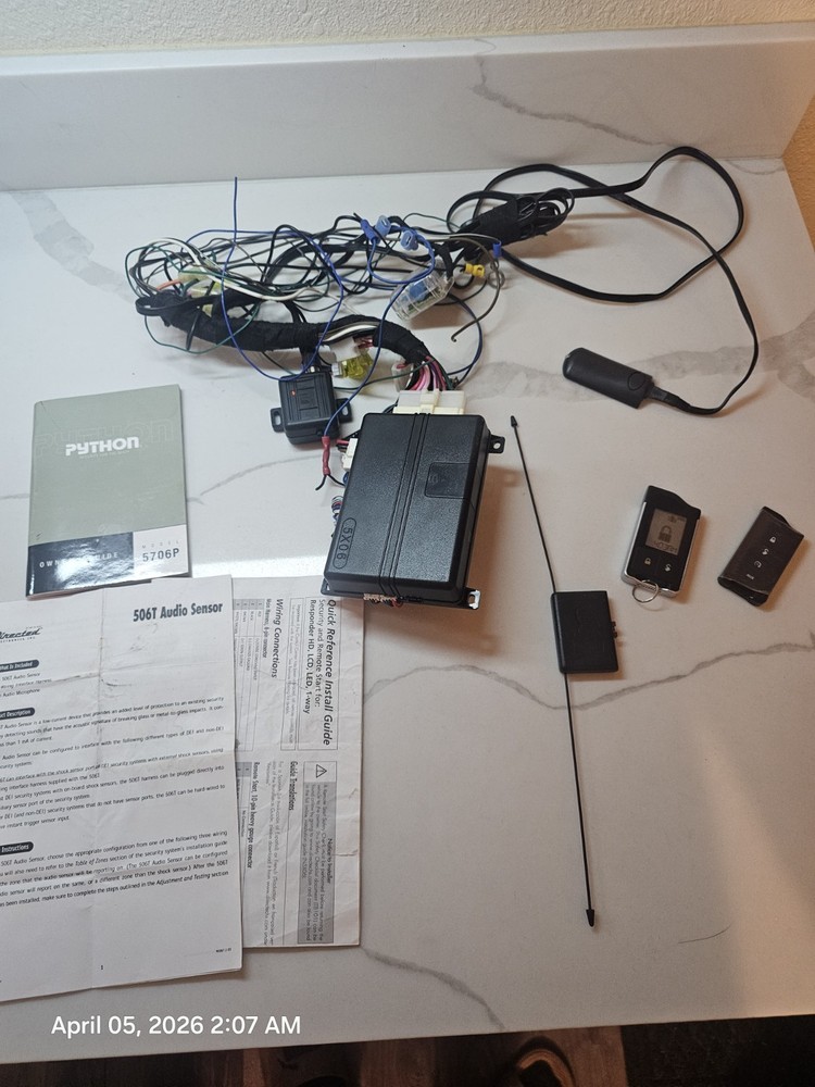 Python 5706P 5706V Alarm System Viper Remote Start Used Good Condition W/ Siren