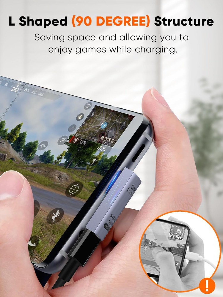 CableCreation 90 Degree USB C Adapter 2 Pack, Right Angle 2PCS, Space Gray