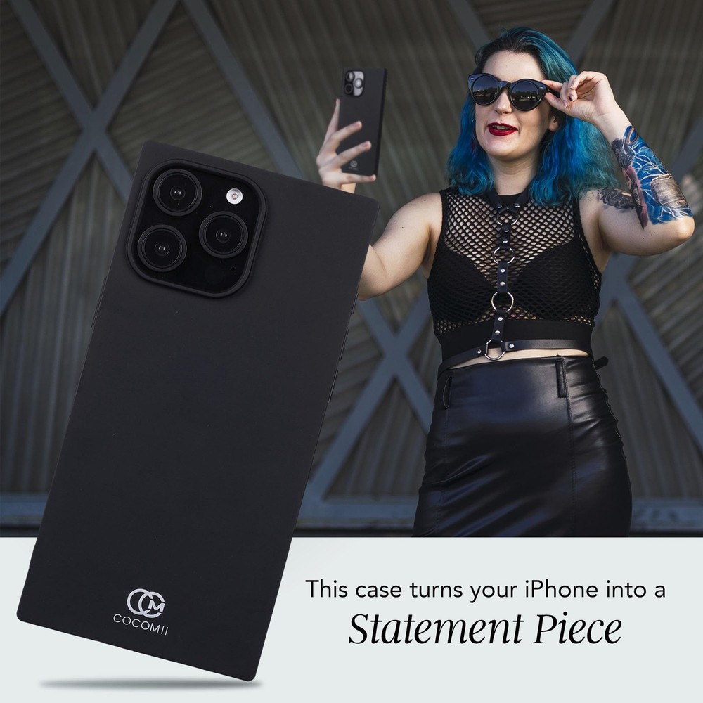 Cocomii Rectangle Case for iPhone 16 Pro, Compatible with MagSafe, Matte Black S