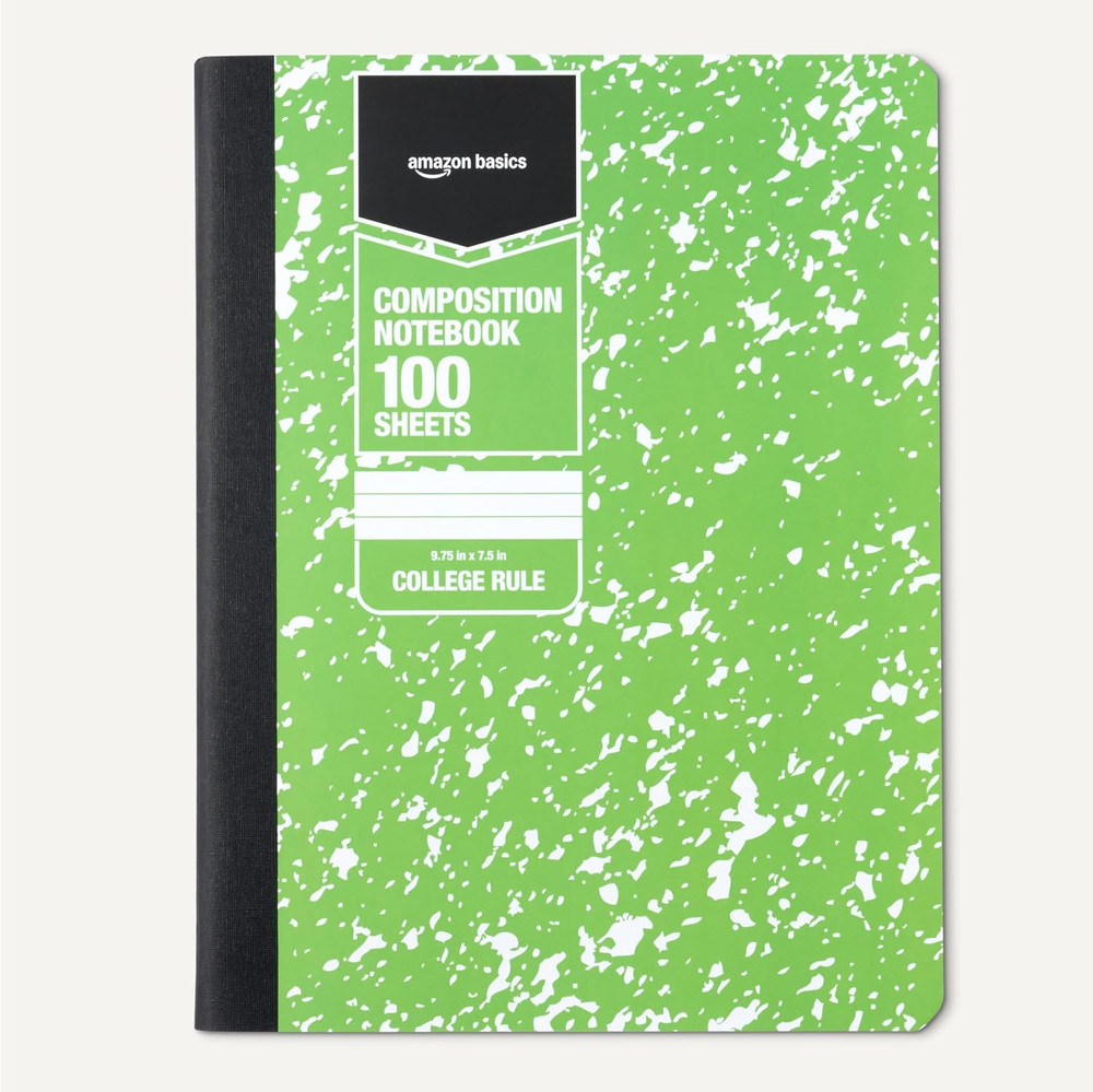 Composition Notebook, College Ruled, 100 Sheets, 9.75" X 7.5", Assorted Marble C