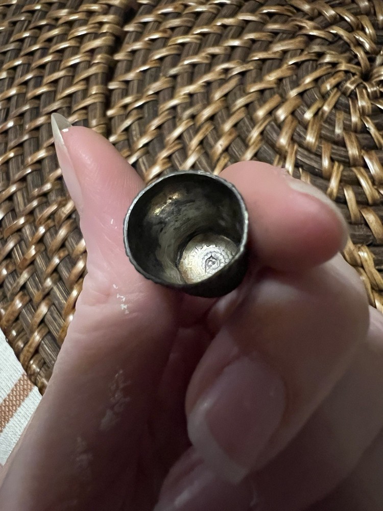 Small Dented Sterling Silver 5/8” Tall Thimble