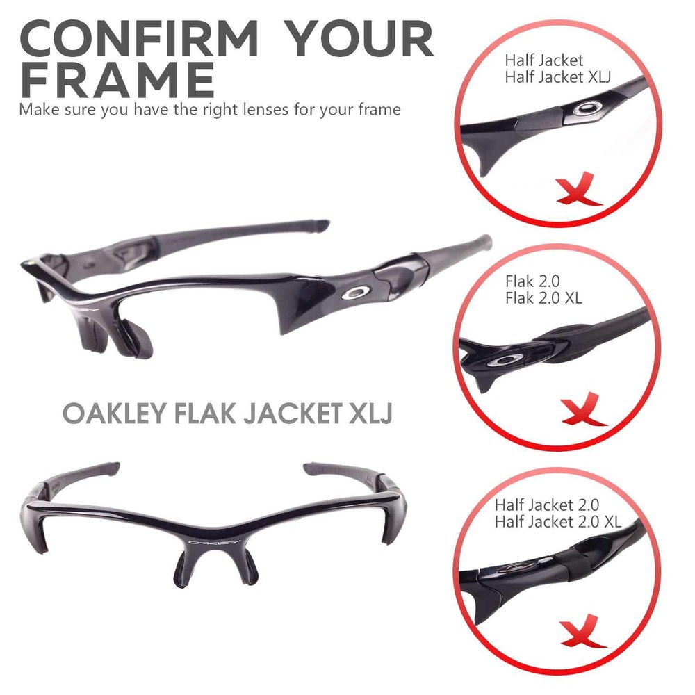 Walleva Replacement Vented Lenses for Oakley Flak Jacket XLJ - Multiple Options