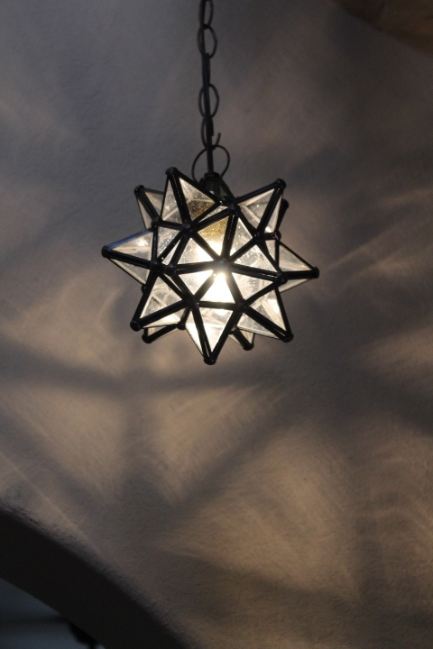 Moravian 7.5" bubble  glass star    same  size points