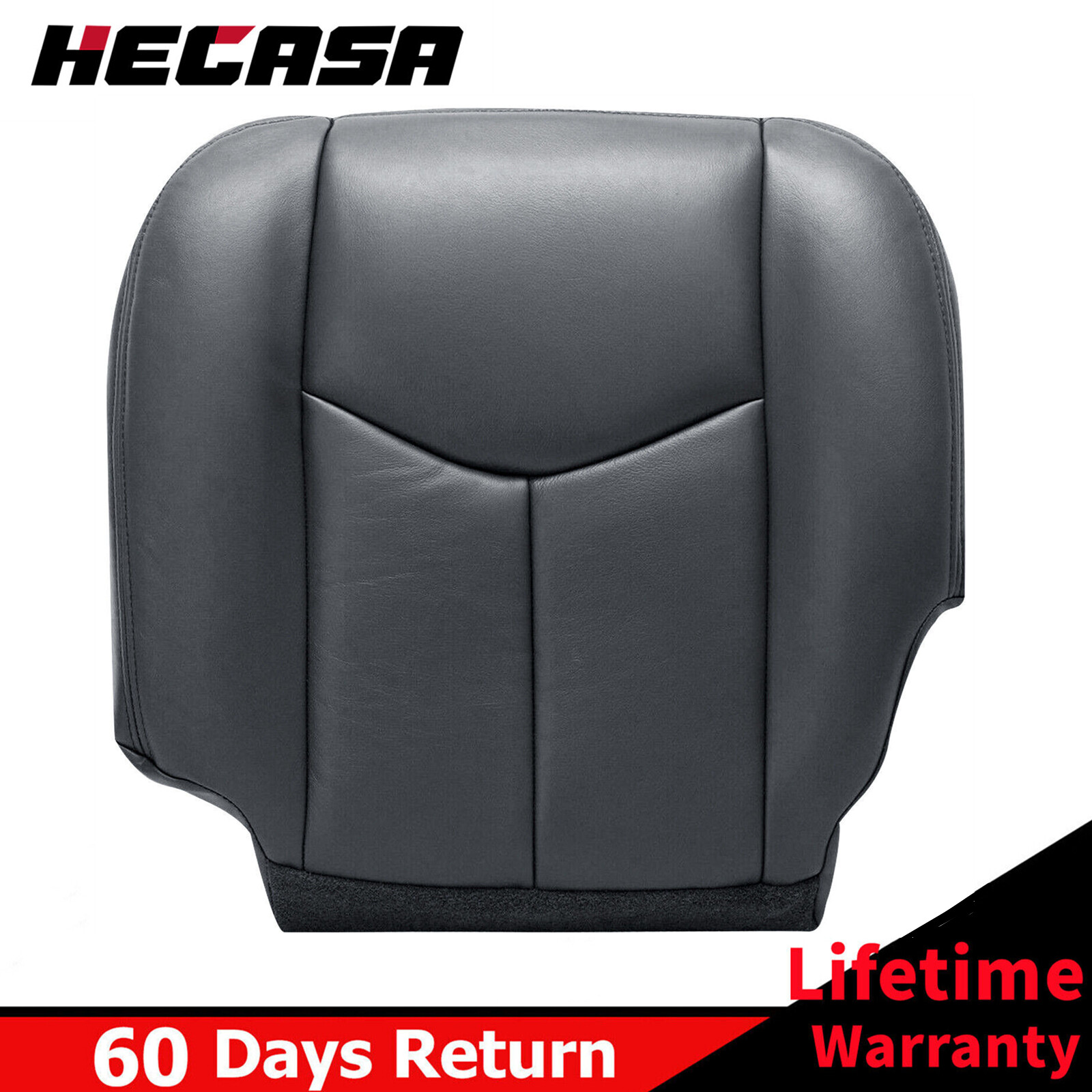 For 2003-2007 Chevy Silverado 1500 2500 HD Driver Bottom Seat Cover Dark Gray