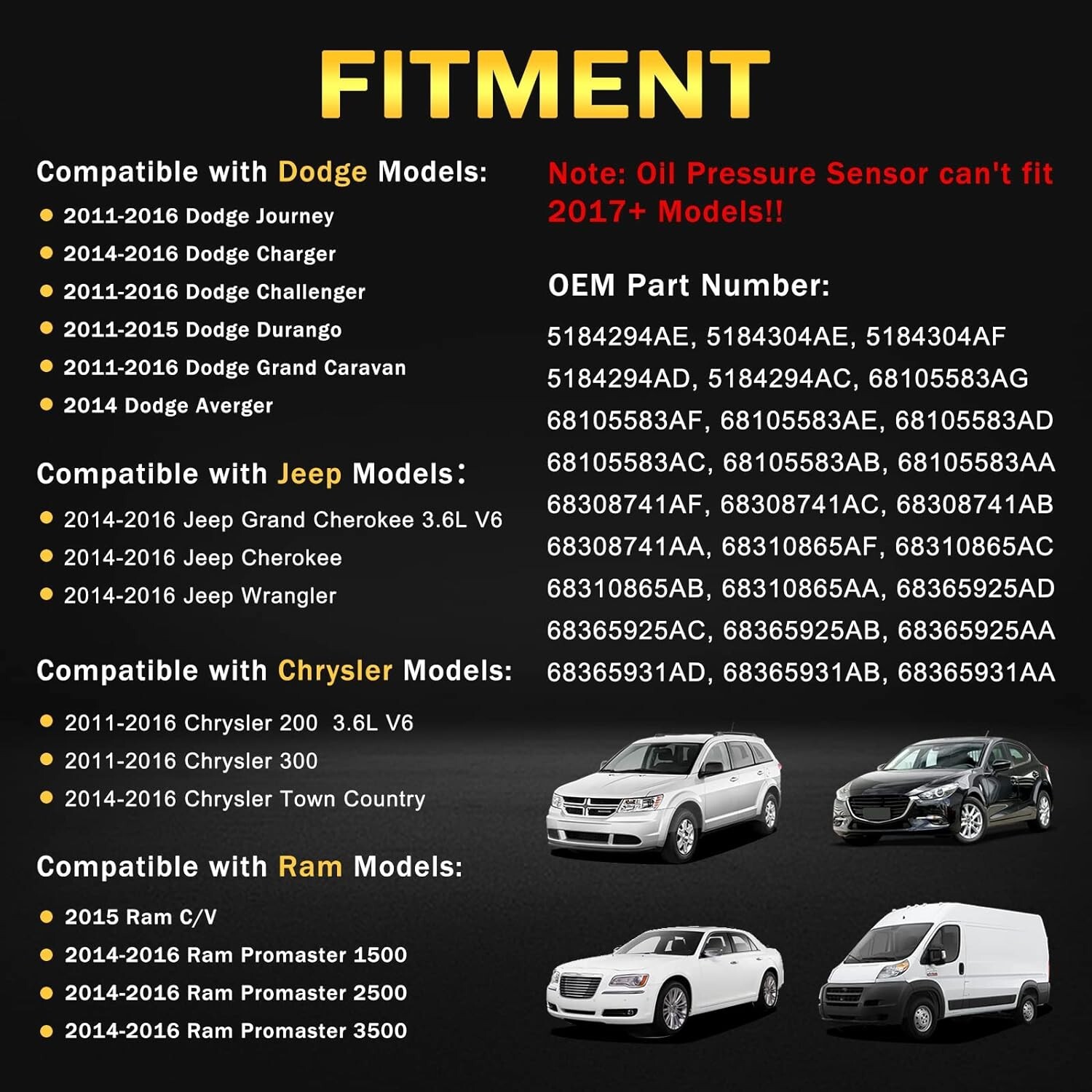 Aluminum Engine Oil Cooler Filter Housing Fits 11-16 Dodge Jeep Chrysler Ram3.6L