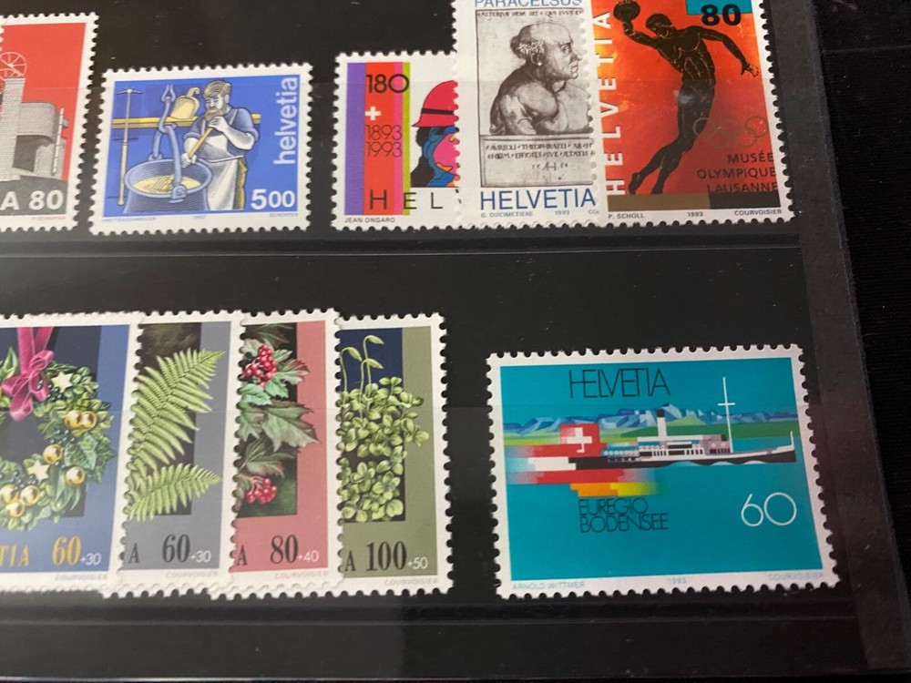 1993 Swiss stamps year set