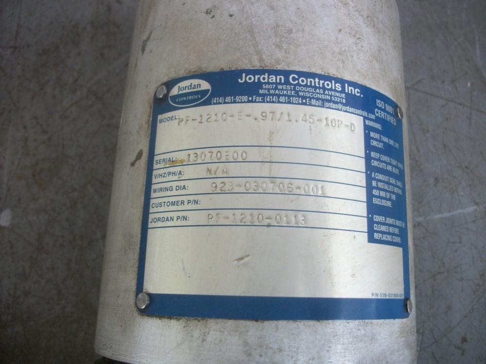 JORDAN CONTROLS POSITION TRANSMITTER PF-1210-0113