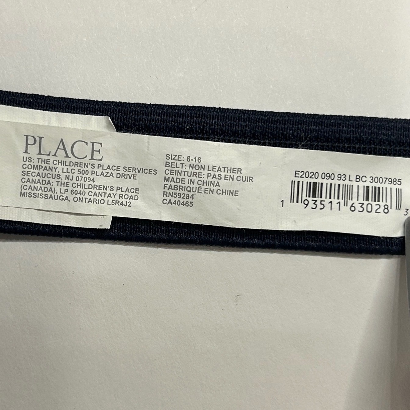 The Childrens Place Kids Navy Herringbone Suspenders Y-Back Adjustable Size 6-16