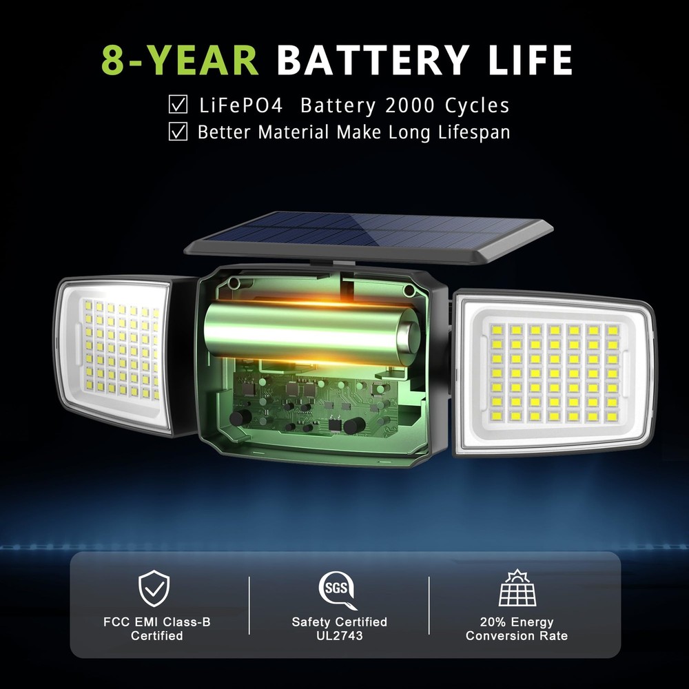 Solar Security Light with Motion Sensor,Super Bright LED,Solar-Motion Lights ...