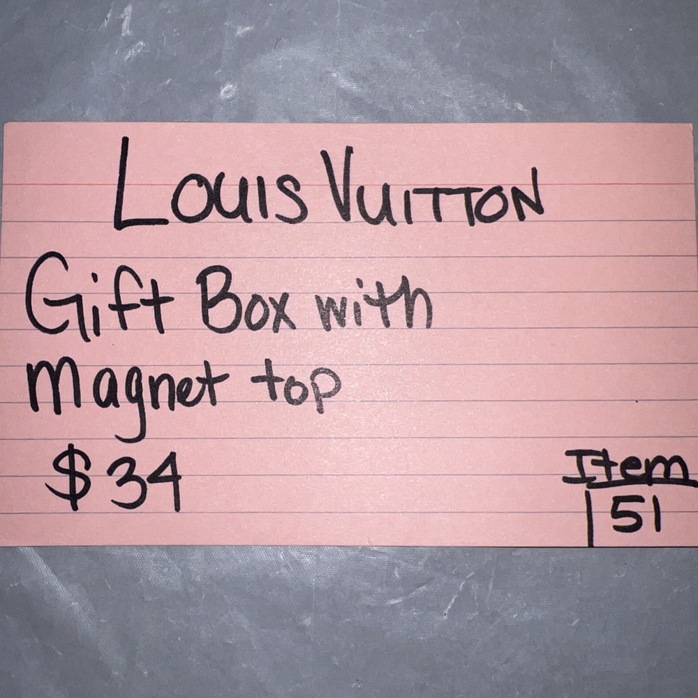 Authentic Louis Vuitton Gift Box With Magnet Top