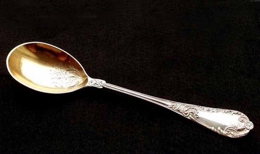 Rococo Serving Spoon, Otto Schneider, 800 Silver E191