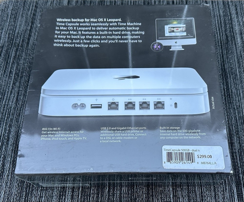 FACTORY SEALED Apple Time Capsule 500GB