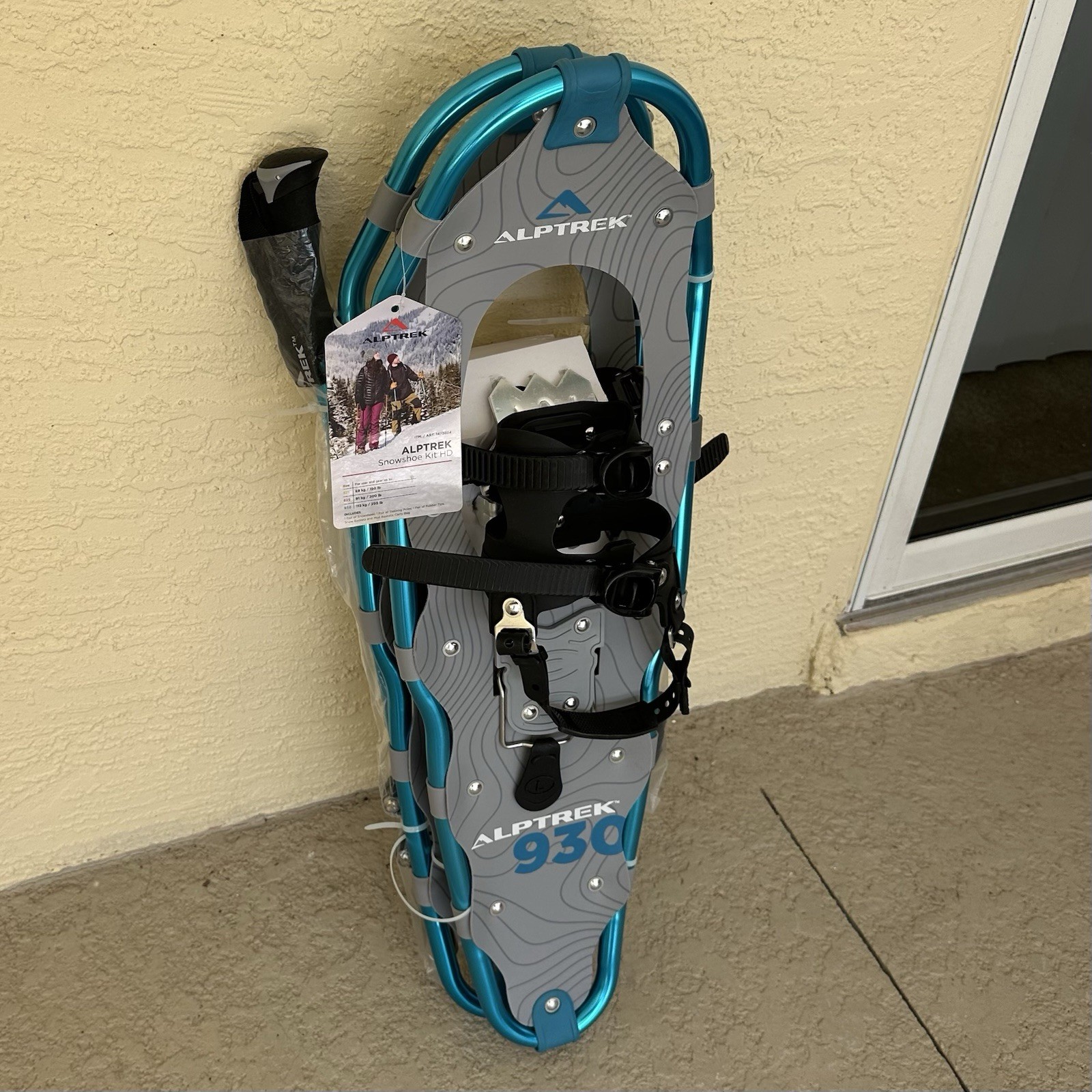 Alptrek 930 HD Snowshoes Kit – 7075 Aluminum Frame, Poles & Carry Bag